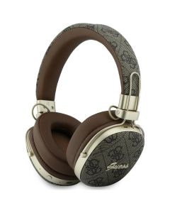 Wireless headphones Guess ENC Metal 4G Script Logo brown