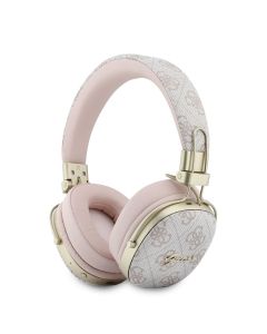 Wireless headphones Guess ENC Metal 4G Script Logo pink