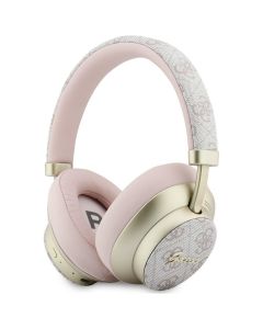 Wireless headphones Guess ENC 4G Gold Script Metal pink