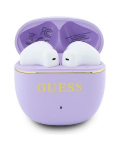 Wireless earphones TWS Guess Glossy Gold Line Classic purple
