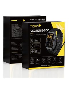 Smartwatch TITMO Vector E-500 (AMOLED ECG GPS Safety mode fall detection bluetooth call) black 0INT