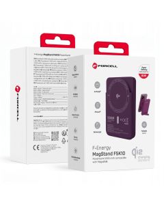 Powerbank compatible with MagSafe Forcell F-Energy MagStand QI2 F5K10 QC3.0 PD3.0 20W 5000 mAh cherry