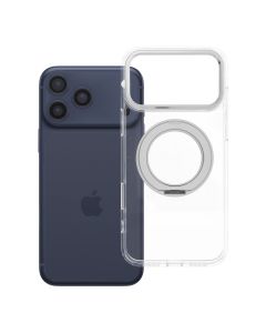 Case for iPhone 18 Pro Max / 17 Pro Max Frame Circle Stand compatible with MagSafe transparent