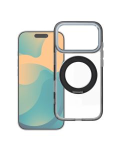 Case for iPhone 18 Pro / 17 Pro Frame Circle Stand compatible with MagSafe black