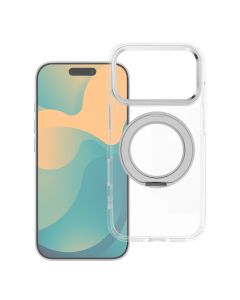 Case for iPhone 18 Pro / 17 Pro Frame Circle Stand compatible with MagSafe transparent