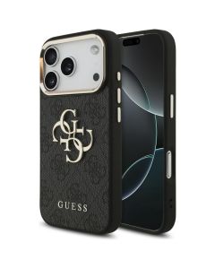 GUESS case for IPHONE 18 Pro / 17 Pro GUE005483 (PU W/ Big 4G Classic Logo) black gold