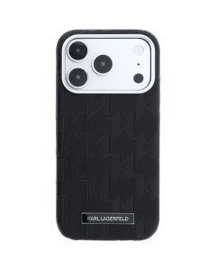 KARL LAGERFELD case for IPHONE 18 Pro/17 Pro compatible with MagSafe (Mono Resin Logo) black