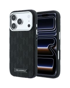 KARL LAGERFELD case for IPHONE 18 Pro Max/17 Pro Max compatible with MagSafe (Mono Resin Logo) black