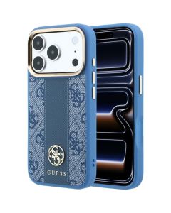 Case for IPHONE 18 Pro Max/17 Pro Max compatible with MagSafe (Stripe Round and Classic Logos 4G) blue