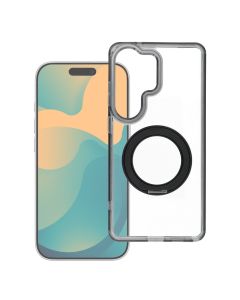 Case for Xiaomi Redmi 17C 5G Frame Circle Stand compatible with MagSafe black