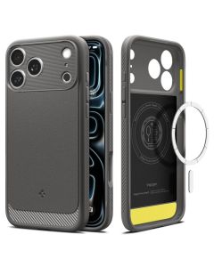 SPIGEN case RUGGED ARMOR compatible with MagSafe for IPHONE 18 Pro / 17 Pro grey