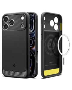 SPIGEN case RUGGED ARMOR compatible with MagSafe for IPHONE 18 Pro / 17 Pro matte black