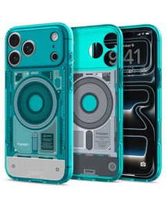 SPIGEN case ULTRA HYBRID compatible with MagSafe for IPHONE 17 Pro/18 Pro c-one bondi blue