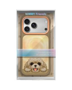 NIMMY case BIG EYED LYING TEDDY POODLE compatible with MagSafe for IPHONE 18 Pro/17 Pro brown