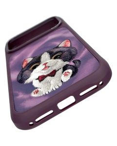 NIMMY case BIG EYED CREAM CAT for IPHONE 18 Pro Max/17 Pro Max purple