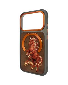 NIMMY case MAGNETIC FANTASY ANIMAL HORSE compatible with MagSafe for IPHONE 18 Pro Max/17 Pro Max orange