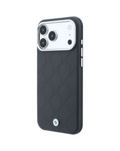 BMW case for IPHONE 18 Pro Max/17 Pro Max compatible with MagSafe (Sign Deboss Quilted Metal Logo) antracyt