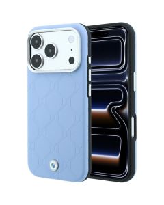 BMW case for IPHONE 18 Pro Max/17 Pro Max compatible with MagSafe (Sign Deboss Quilted Metal Logo) blue