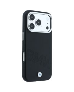 BMW case for IPHONE 18 Pro Max/17 Pro Max compatible with MagSafe (Sign Inclined Deboss Letters) black