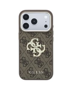 GUESS case for IPHONE 18 Pro/17 Pro (4G & Big Strass Logo) brown