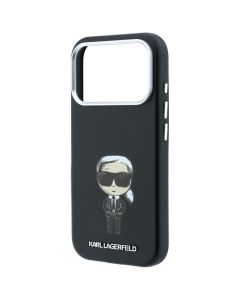 KARL LAGERFELD case for IPHONE 18 Pro Max/ 17 Pro Max compatible with MagSafe (Smooth Ikonik Sketch) black