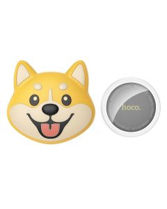 Dog head shapde locator docompatible with Apple Find My Hoco E91K beige
