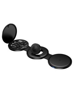 Wireless charger 4in1 60W with wall charger option compatible with Apple Watch Hoco CQ24 black