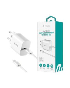 Devia Smart Series PD 30W GaN Charger Set With Type-C Cable