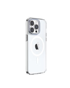 Devia Graceful series magnetic case with colorful camera frame for Iphone 15 Plus - blue