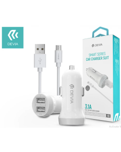 Devia Smart Series Car Charger Suit - Micro (5V3,1A, 2USB)