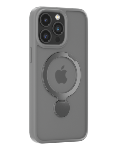 Devia Joy Shark Magnetic case with rotating bracket for Iphone 15 Pro Max - gray
