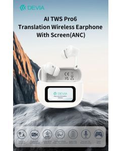 AI TWS Pro6 Translation Wireless Earphone With Screen(ANC)