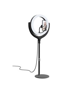 Devia Desktop Live Streaming Stand With Led Ring Light  (12" 40Cm) - black