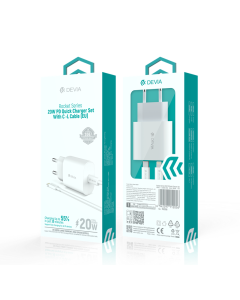 Rocket Series 20W PD Quick Charger Set With C -L Cable (EU)