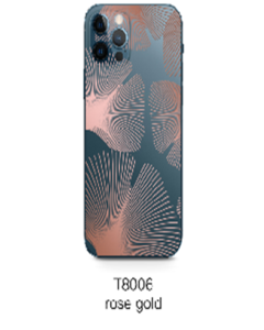 Devia Intelligent back film with gild pattern - T8006,rose gold