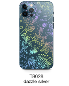 Devia Intelligent back film with gild pattern - T8028,dazzle silver