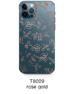 Devia Intelligent back film with gild pattern - T8029,rose gold