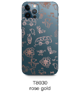 Devia Intelligent back film with gild pattern - T8030,rose gold