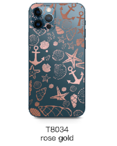 Devia Intelligent back film with gild pattern - T8034,rose gold