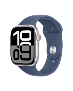Watch Apple Watch Series 10 GPS 46mm Silver Aluminium Case with Sport Band M/L - Denim