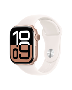 Watch Apple Watch Series 10 GPS + Cellular 42mm Rose Gold Aluminium Case with Sport Loop S/M - Light Blush