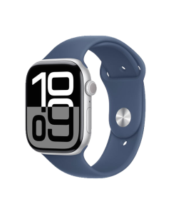 Watch Apple Watch Series 10 LTE 46mm Silver Aluminium Case with Sport Band M/L - Denim