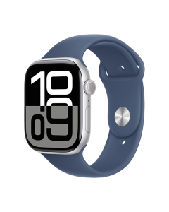 Watch Apple Watch Series 10 GPS 46mm Silver Aluminium Case with Sport Band M/L - Denim