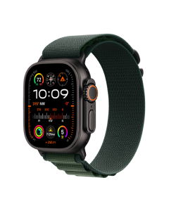 Watch Apple Watch Ultra 2 (2024) LTE 49mm Black Titanium Case with Alpine Loop M - Dark Green