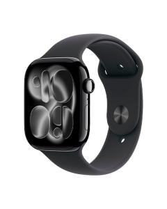 Watch Apple Watch Series 11 (2025) GPS 46mm Jet Black Aluminium Case with Black Sport Band S/M - Black