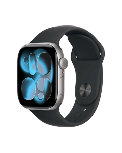 Watch Apple Watch Series 11 (2025) GPS 42mm Space Grey Aluminium Case with Black Sport Band S/M - Black