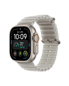 Watch Apple Watch Ultra 4 (2026) 5G 49mm Natural Titanium Case with Translucent Grey Ocean Band - Titanium Natural