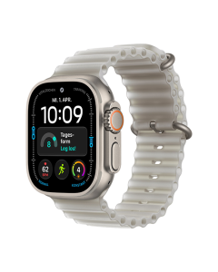 Watch Apple Watch Ultra 4 (2026) 5G 49mm Natural Titanium Case with Translucent Grey Ocean Band - Titanium Natural