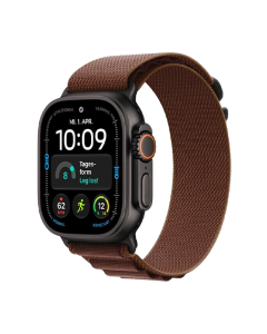 Watch Apple Watch Ultra 4 (2026) 5G 49mm Black Titanium Case with Burgundy Alpine Loop M - Black
