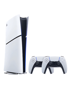 Sony PlayStation 5 Slim Digital Edition 825GB with 2 Dualsense Controller - White